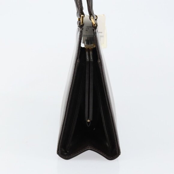 FENDI Hand Bag Leather Brown Gold Auth gh869 - Picture 4 of 16